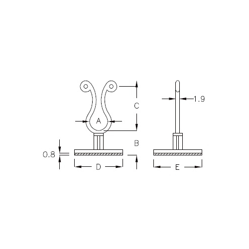 GAB-8S - Cable clamp | Gecko Fastener GmbH