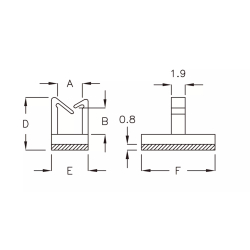 GABD-10P - Supporto per cavi (Wire Saddle) | Gecko Fastener GmbH