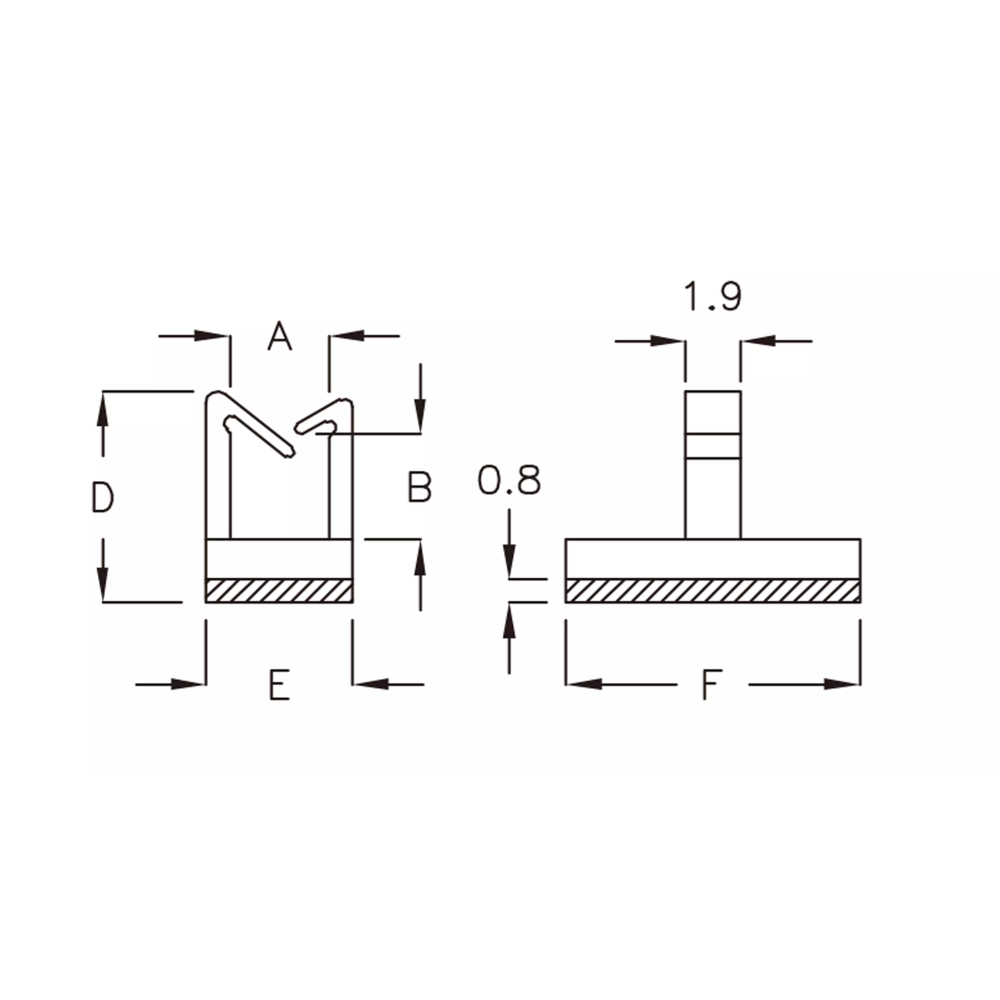 GABD-10P - Kabelhouder (Wire Saddle) | Gecko Fastener GmbH