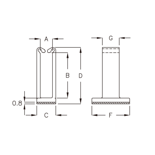 GABK-5Q - Support de câble (Wire Saddle) | Gecko Fastener GmbH