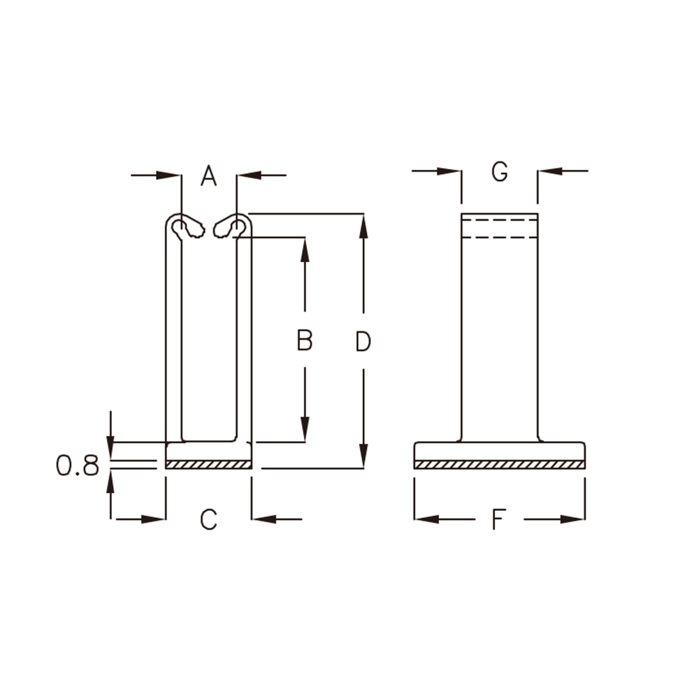 GABK-5Q - Supporto per cavi (Wire Saddle) | Gecko Fastener GmbH