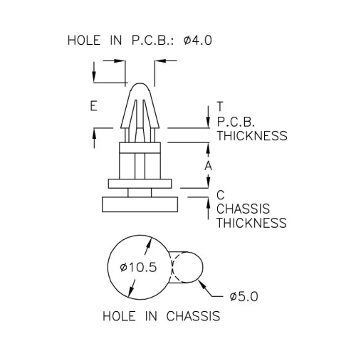 GACBS-8A - Entretoise | Gecko Fastener GmbH