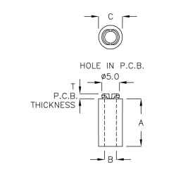 GADF-2M - Supporto distanziatore rotondo | Gecko Fastener GmbH 2
