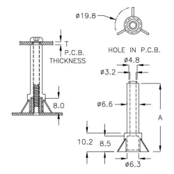 GADGF-38C - Abstandshalter | Gecko Fastener GmbH