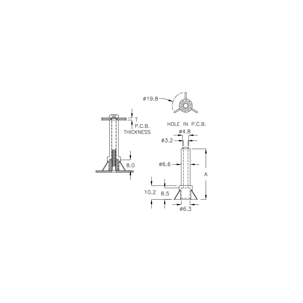 GADGF-38C - Abstandshalter | Gecko Fastener GmbH