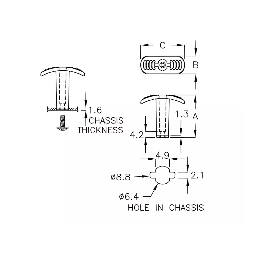 GBJA-30C - Poignée | Gecko Fastener GmbH