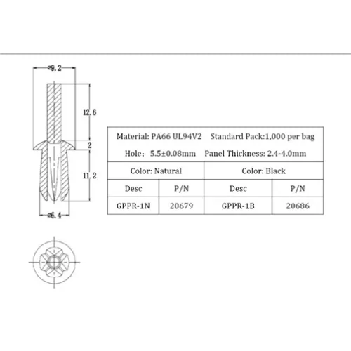 GPPR-1 / PPR-1 / Uitzetbare klinknagels | Druknagels | Gecko Fastener GmbH