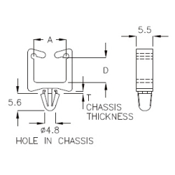 GCAC-10A - Supporto per cavi (Wire Saddle) | Gecko Fastener GmbH 2