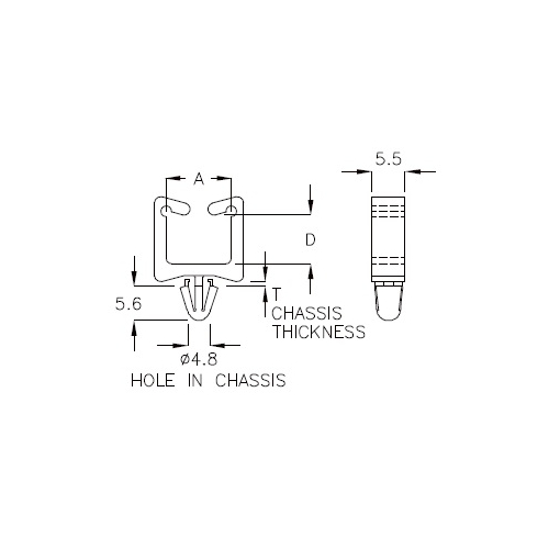 GCAC-10A – Cable holder (wire saddle) | Gecko Fastener GmbH