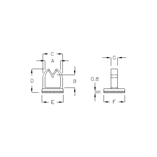 GCAR-4A - Kabelhouder (Wire Saddle) | Gecko Fastener GmbH