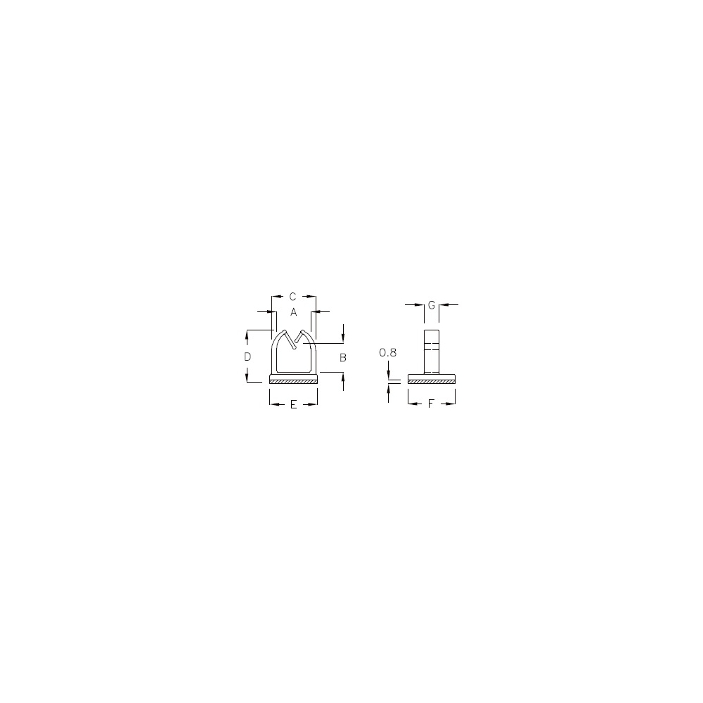 GCAR-4A - Kabelhalter (Wire Saddle) | Gecko Fastener GmbH