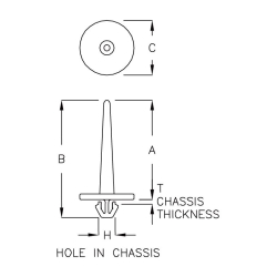 GCBD-28AP - Snap-in-afstandhouder voor achtergrondverlichtingsmodule | Gecko Fastener GmbH