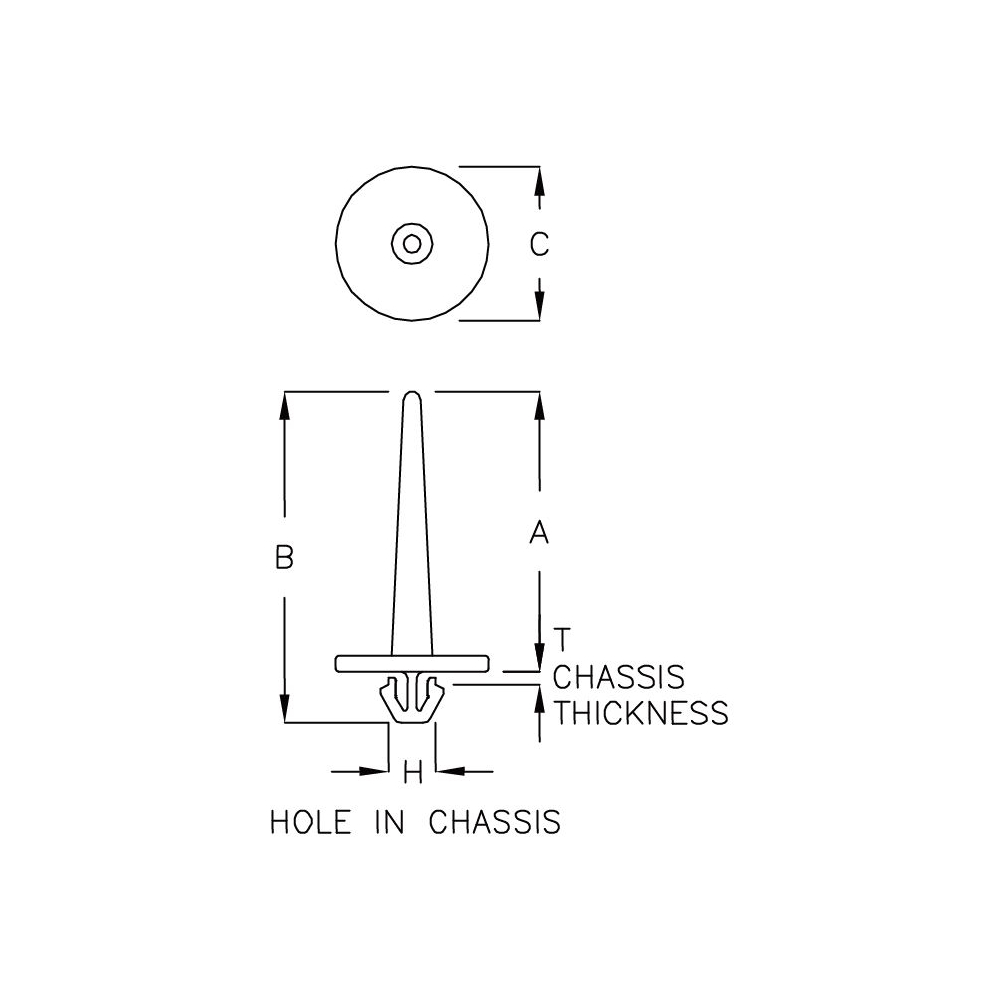 GCBD-28AP - Distanziatore a incastro per modulo di retroilluminazione | Gecko Fastener GmbH