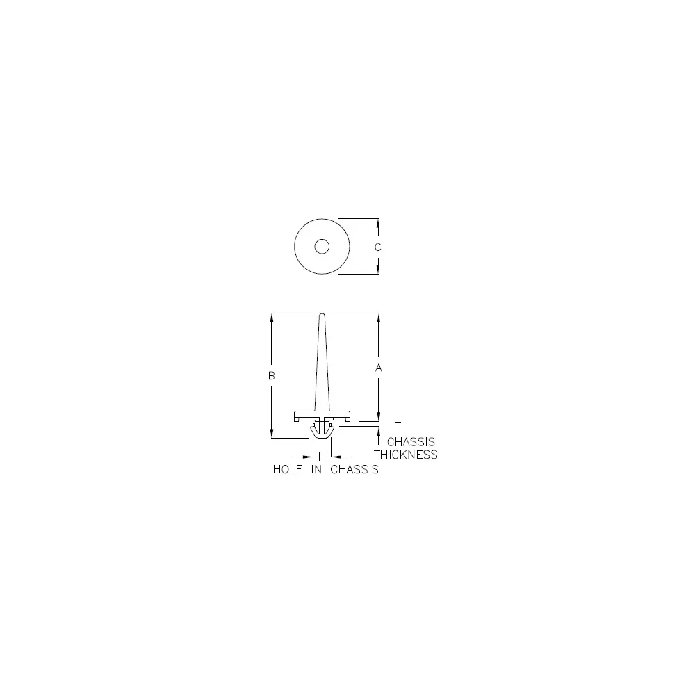 GCBL-42CY - Entretoise à encliqueter pour module de rétroéclairage | Gecko Fastener GmbH