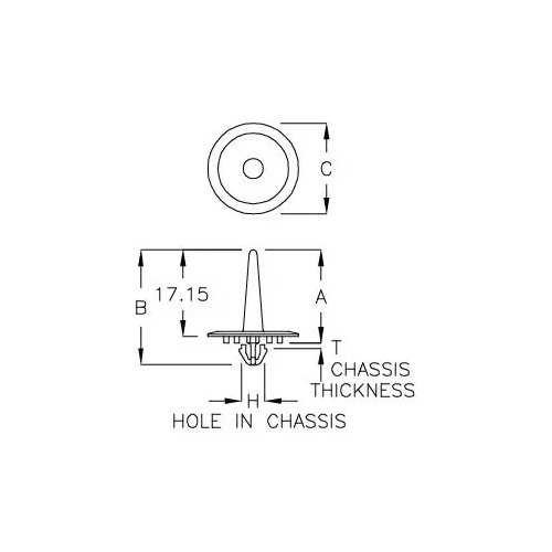 GCBLA-18JL - Snap-in spacer for backlight module | Gecko Fastener GmbH