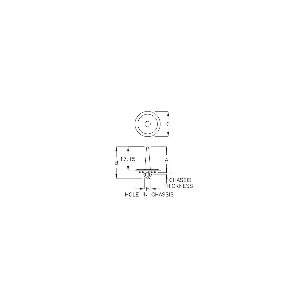GCBLA-18JL - Entretoise à encliqueter pour module de rétroéclairage | Gecko Fastener GmbH