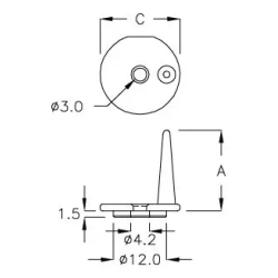 GCBPA-18C - Snap in Spacer for Backlight Module | Gecko Fastener GmbH