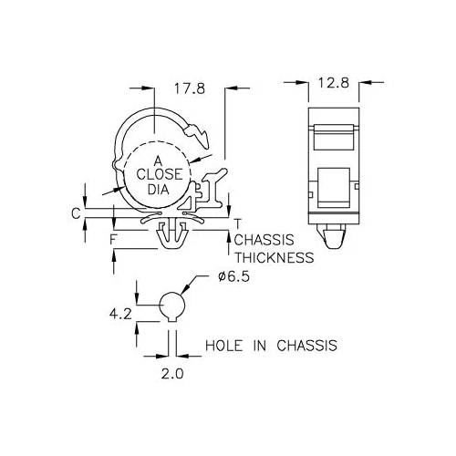 GCCF-17RS - Support de câble (Wire Mount) | Gecko Fastener GmbH