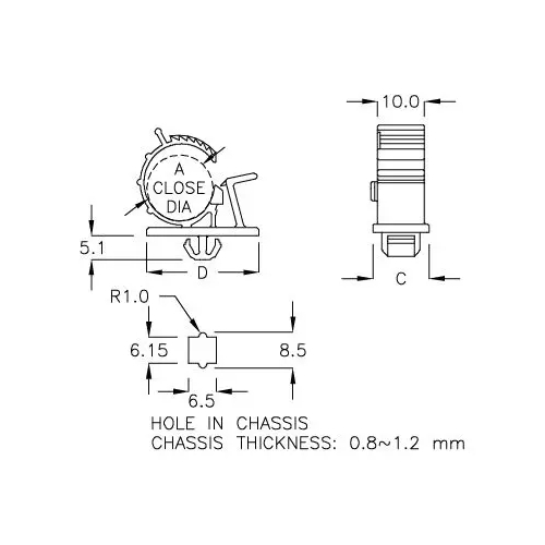 GCDF-24 - Kabelhouder (Wire Mount) | Gecko Fastener GmbH