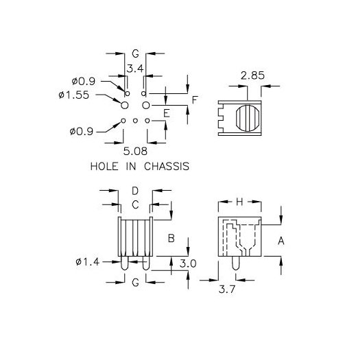 GCDS-03 - Carcasa para receptor de infrarrojos | Gecko Fastener GmbH
