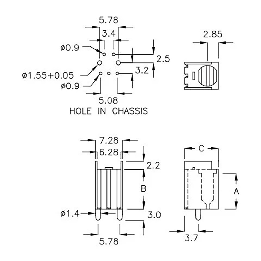 GCDS-10C - IR Receiver Housing | Gecko Fastener GmbH