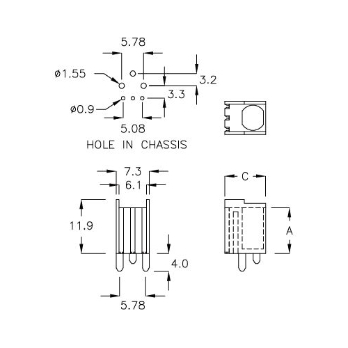 GCDS-10D - Carcasa para receptor de infrarrojos | Gecko Fastener GmbH