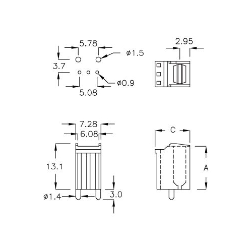 GCDS-11A - Boîtier pour récepteur IR | Gecko Fastener GmbH