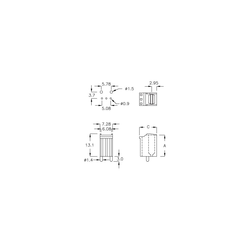 GCDS-11A - Boîtier pour récepteur IR | Gecko Fastener GmbH