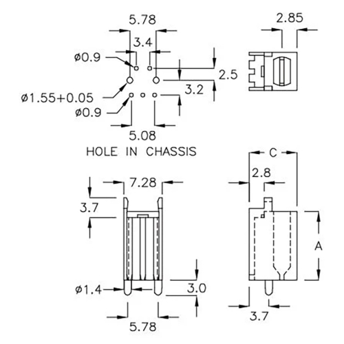 GCDS-13 - Boîtier pour récepteur IR | Gecko Fastener GmbH
