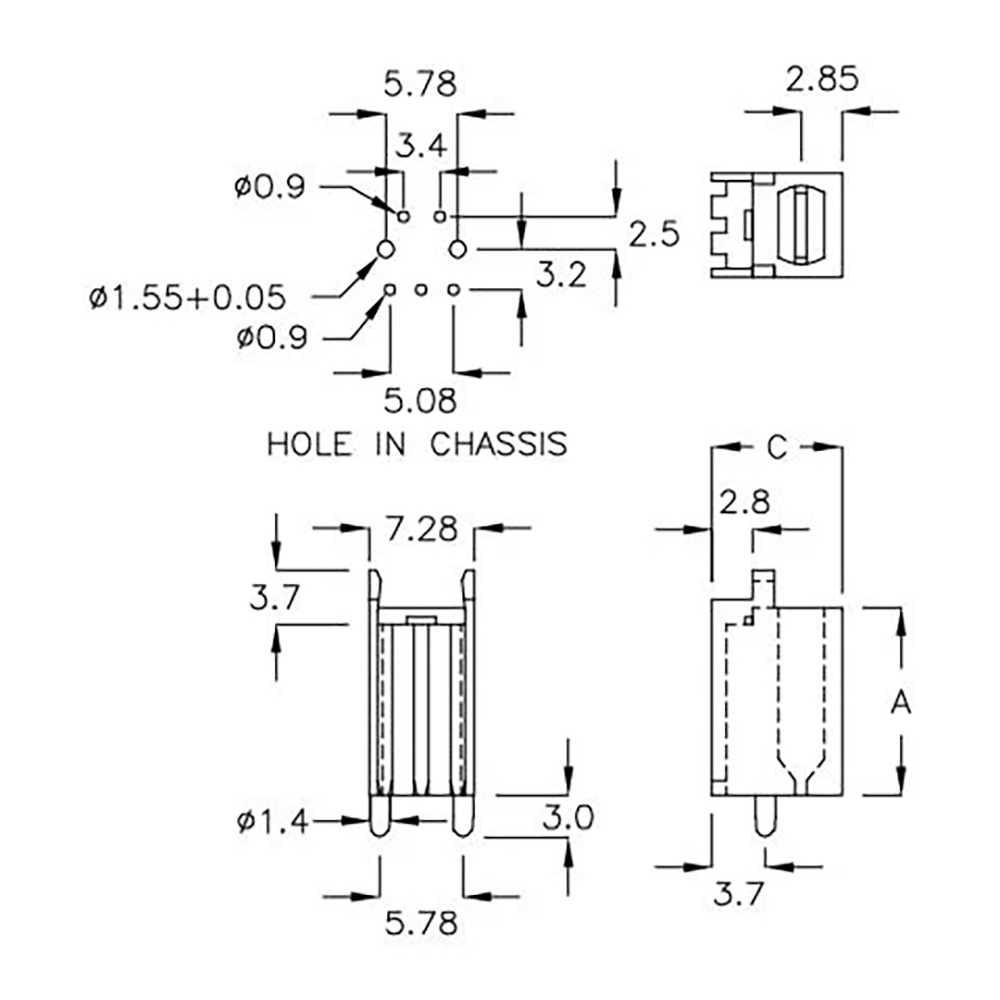 GCDS-13 - Boîtier pour récepteur IR | Gecko Fastener GmbH