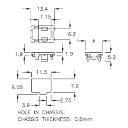 GCDS-1TR - Alloggiamento per ricevitore IR | Gecko Fastener GmbH 2