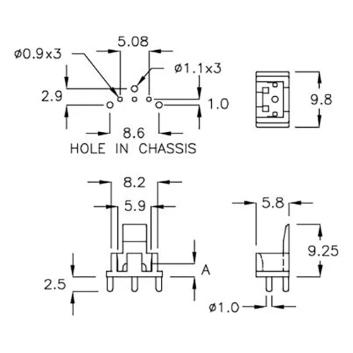 GCDS-2K - Behuizing voor IR-ontvanger | Gecko Fastener GmbH