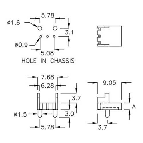 GCDS-2L - IR Receiver Housing | Gecko Fastener GmbH