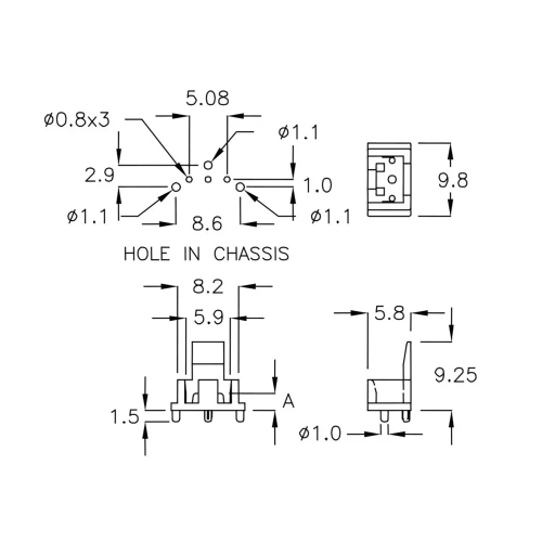 GCDS-2PS - Carcasa para receptor de infrarrojos | Gecko Fastener GmbH
