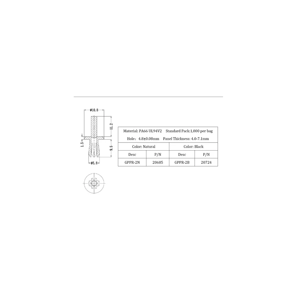 GPPR-2 / PPR-2 / Expandable rivets | Compression rivets | Gecko Fastener GmbH