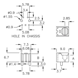 GCDS-6A - Behuizing voor IR-ontvanger | Gecko Fastener GmbH 2