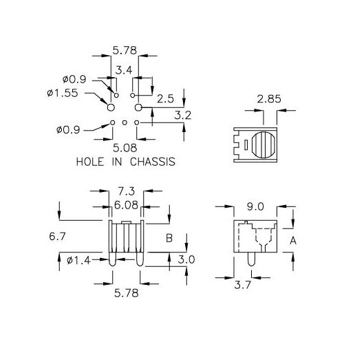 GCDS-6A - Boîtier pour récepteur IR | Gecko Fastener GmbH