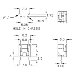 GCDS-1J - Boîtier pour récepteur IR | Gecko Fastener GmbH 2
