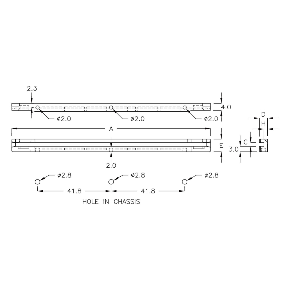 GCFG-113 - Printplaatgeleider | Gecko Fastener GmbH