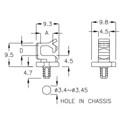 GCFK-14TS - Support de câble (Wire Saddle) | Gecko Fastener GmbH 2