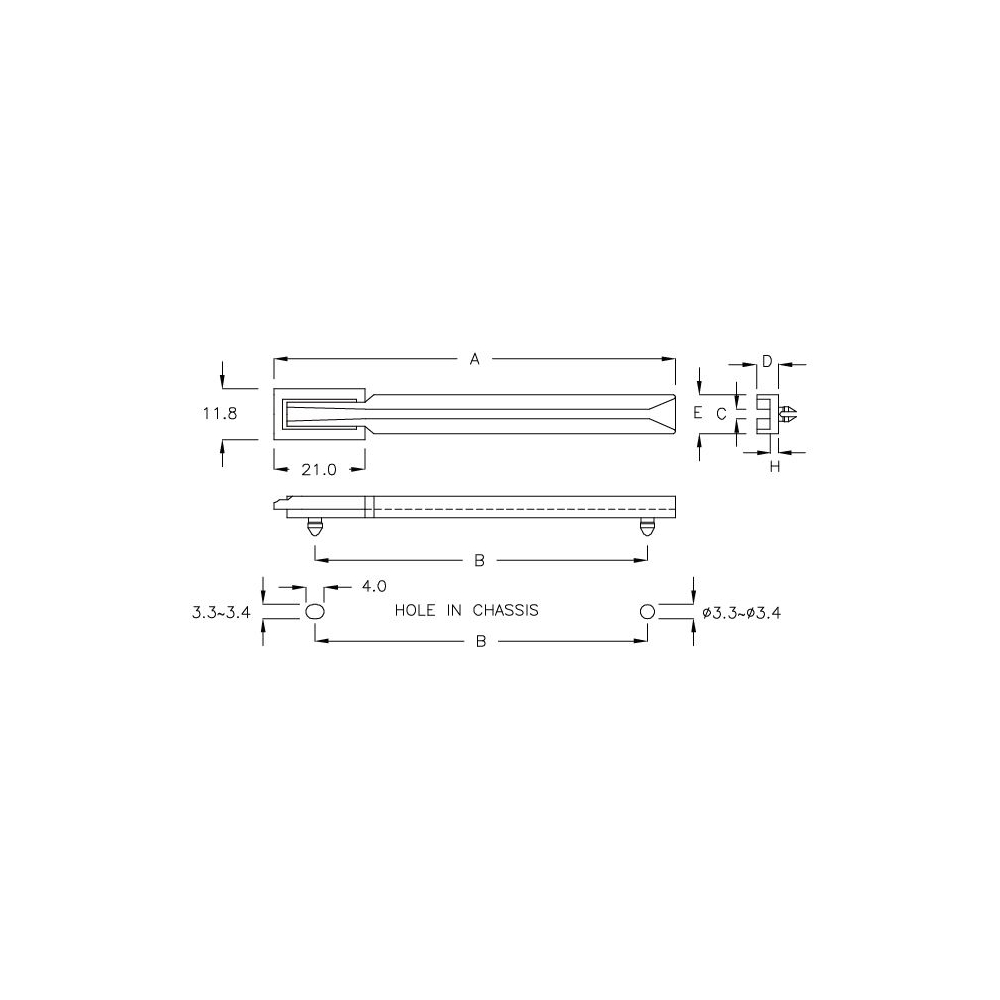 GCG-09H - Guide-circuit imprimé | Gecko Fastener GmbH