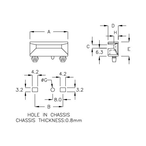 GCG-3WX - Guide-circuit imprimé | Gecko Fastener GmbH