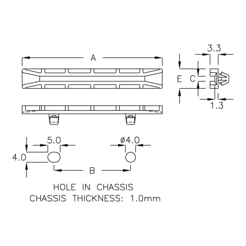 GCG-56FY - Printplaatgeleider | Gecko Fastener GmbH