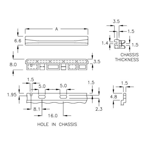 GCGM-47SJ - Guide-circuit imprimé | Gecko Fastener GmbH