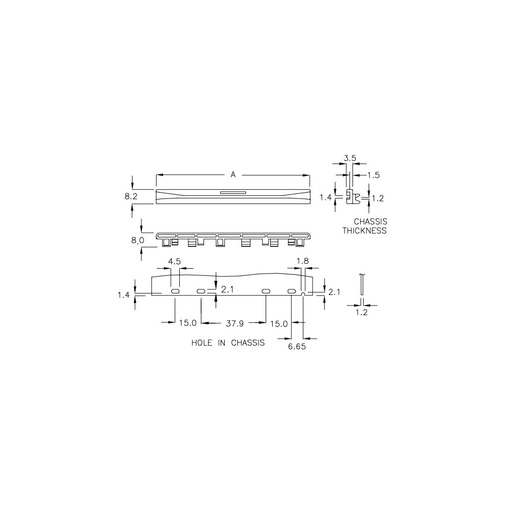 GCGM-90 - Guide-circuit imprimé | Gecko Fastener GmbH