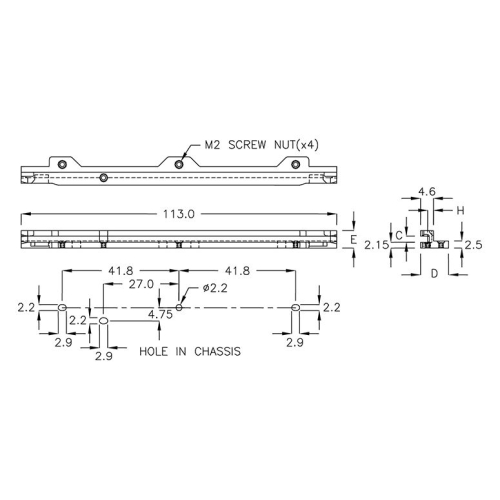 GCGZ-113NR - Printplaatgeleider | Gecko Fastener GmbH