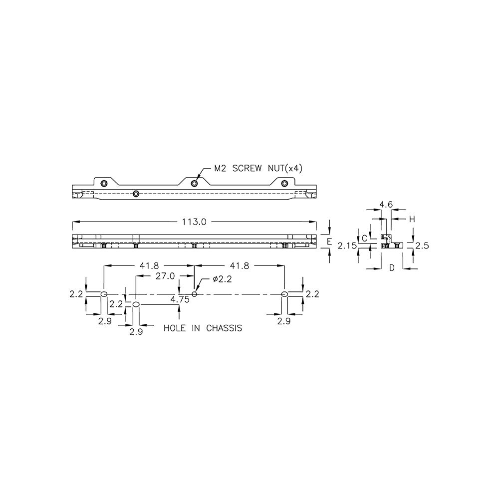 GCGZ-113NR - Guía para placas de circuito impreso | Gecko Fastener GmbH