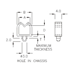 GCH-01A - Supporto per cavi (Wire Saddle) | Gecko Fastener GmbH 2
