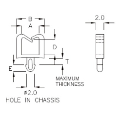 GCH-01F - Soporte para cables (Wire Saddle) | Gecko Fastener GmbH 2