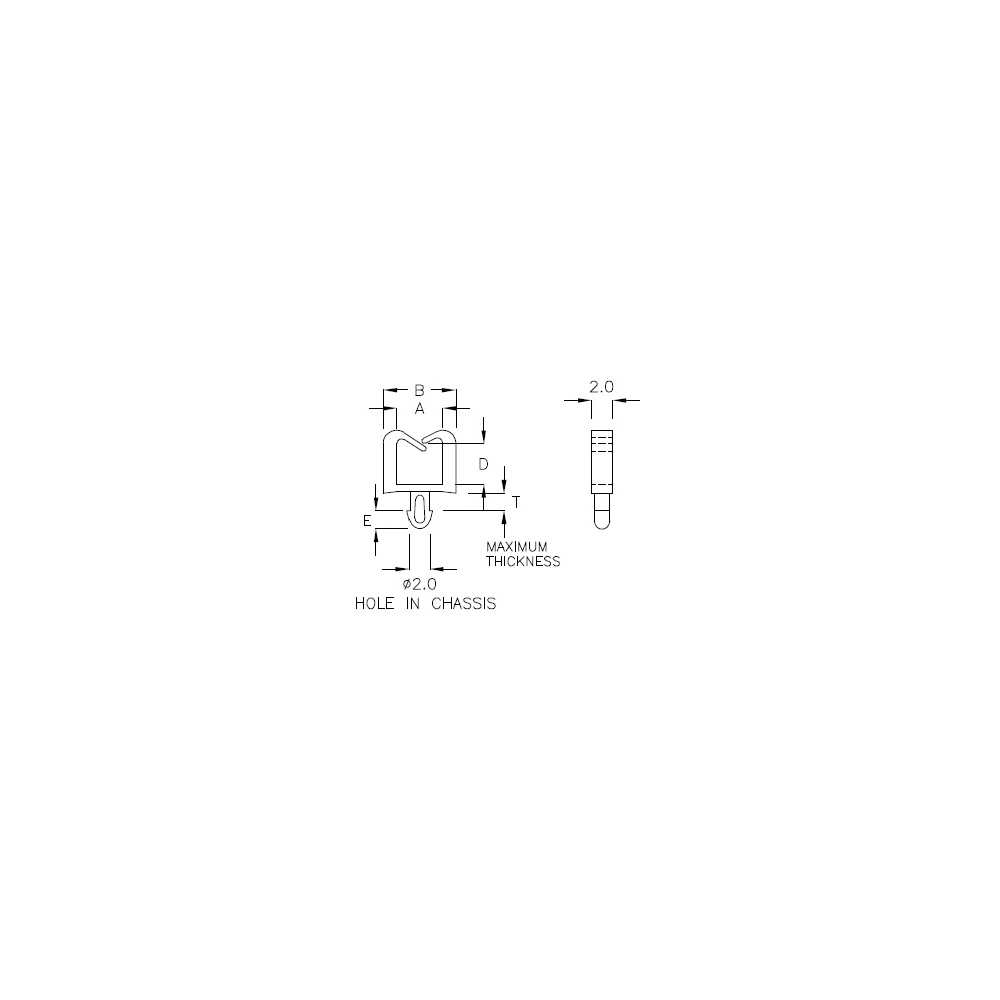 GCH-01F - Support de câble (Wire Saddle) | Gecko Fastener GmbH